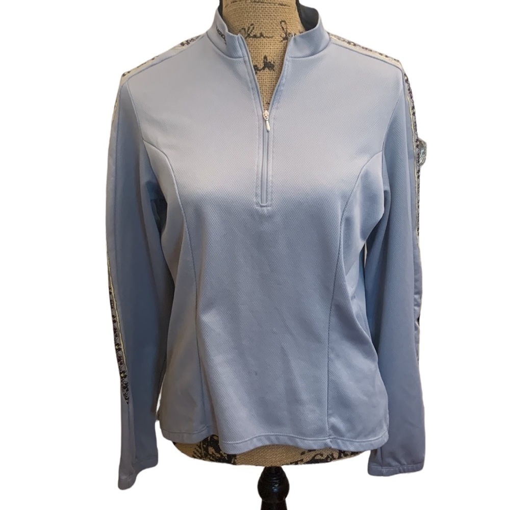 Sugoi Light Gray Womens Cycling Performance Jersey 1/4 Zip Pullover Size L